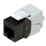 ROLINE Cat.6/Class E Keystone Jack SLIM, RJ-45, unshielded, toolless, black