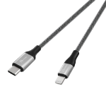 j5create JLC15 lightning cable 1.2 m Black, Grey
