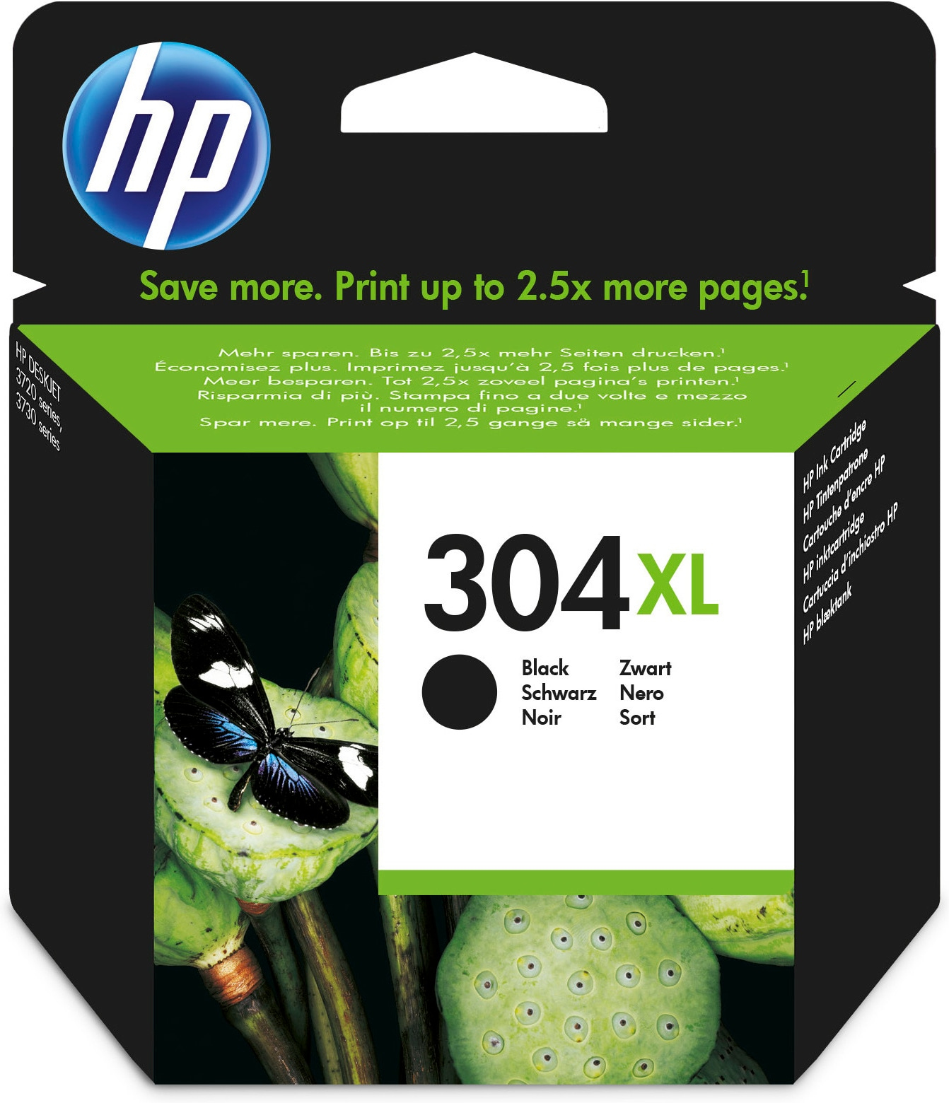 Image of HP N9K08AE/304XL Printhead cartridge black high-capacity, 300...