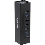 InLine USB 3.0 Hub, 7 port, aluminium case, with 2.5A power supply