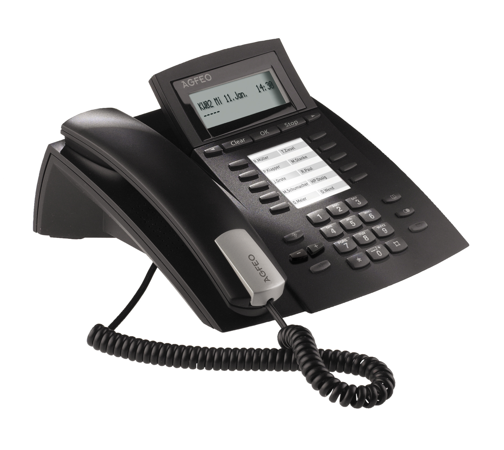 Image of AGFEO ST 22 Analog telephone Caller ID Black