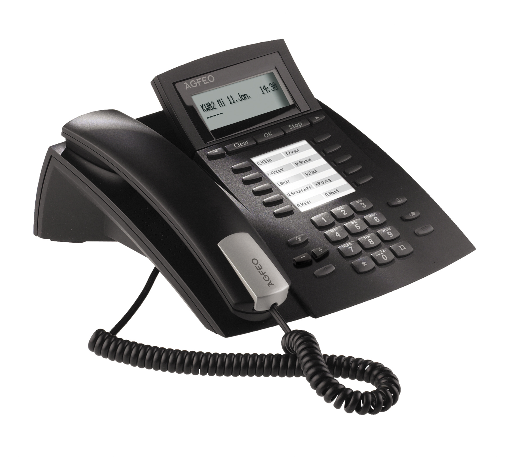 6101424 AGFEO ST 22 - IP Phone - Black - Wired handset - Desk/Wall - 2 lines - 1000 entries