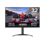 LG 31.5' 32UR550K-B UltraFine 4K 3840 x 2160, HDR10, DCI-P3 90%, Stereo Speaker with MaxxAudio, Height Adjustable Stand,  Office & Gaming Monitor