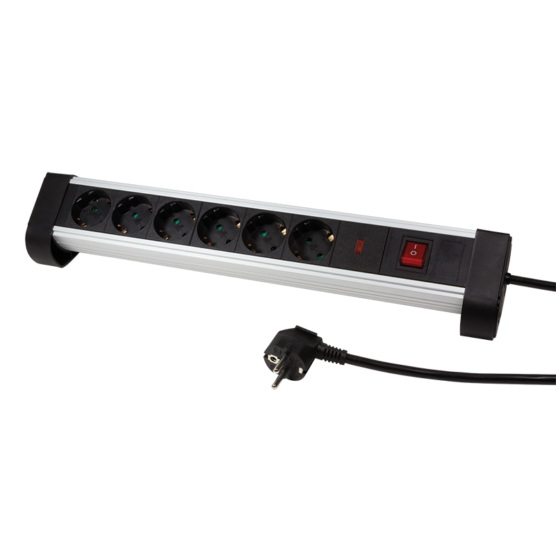 Image of LogiLink LPS215 power extension 1.4 m 6 AC outlet(s) Indoor Black,...