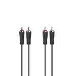 Hama 00205257 audio kabel 1,5 m 2 x RCA Zwart