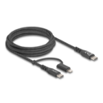 DeLOCK 81171 USB-kabel 2 m USB C USB C/Lightning Zwart