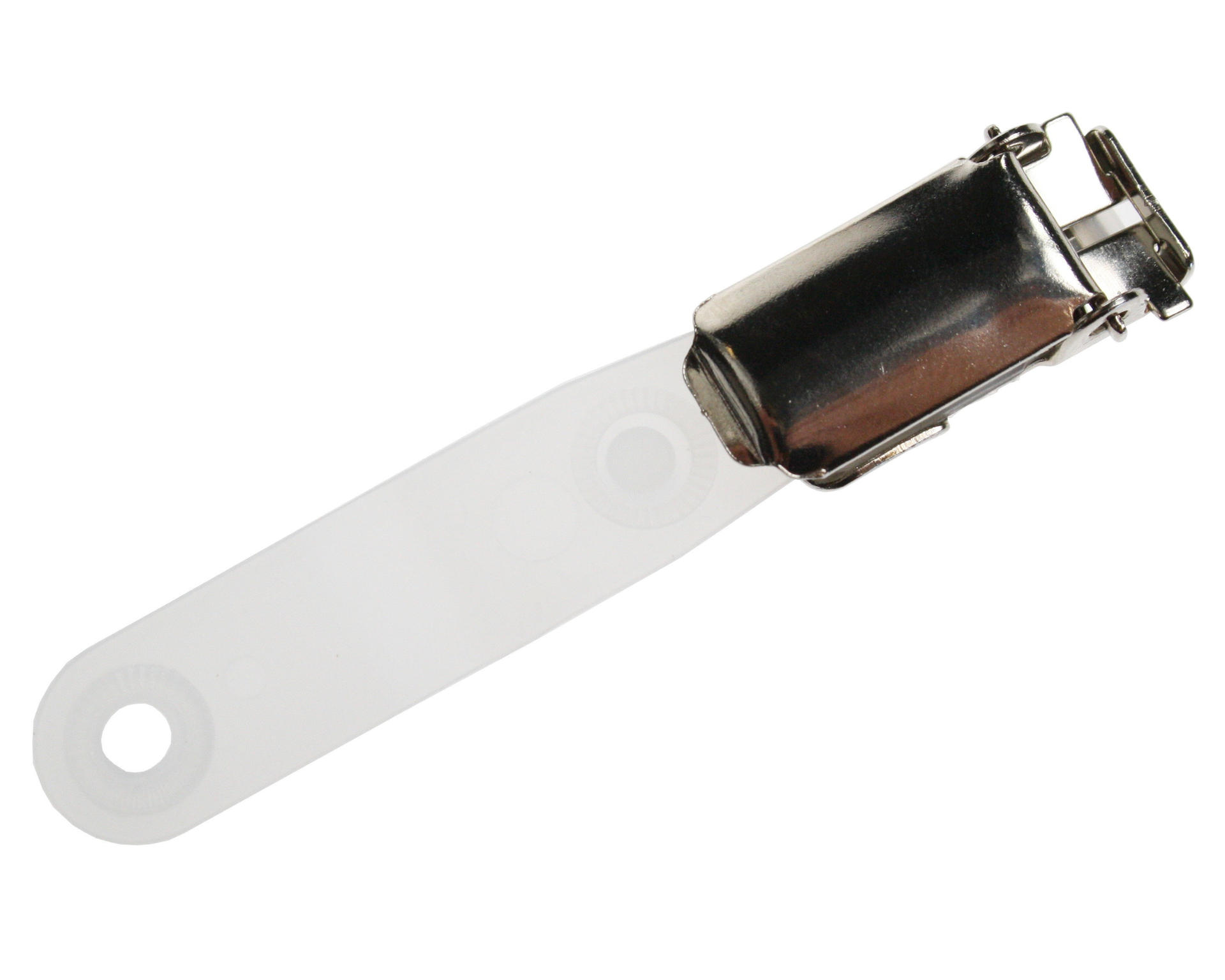 Image of Digital ID Lever ID Card Clip with Nylon Strap & Plastic Popper...