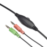 connektgear HP503 Basic Stereo PC Headset with In-Line Mic and Volume Control - Black