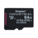 Kingston Technology 64GB microSDXC Industrial C10 A1 pSLC Card Single Pack w/o Adapter