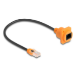 DeLOCK 90804 netwerkkabel Zwart, Oranje 0,3 m Cat5e U/UTP (UTP)