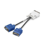 HP 463023-001 VGA cable 0.19 m 2 x VGA (D-Sub) Black, Blue, White