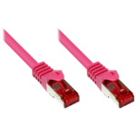 Alcasa 7m Cat6 S/FTP networking cable Magenta 10 m S/FTP (S-STP)