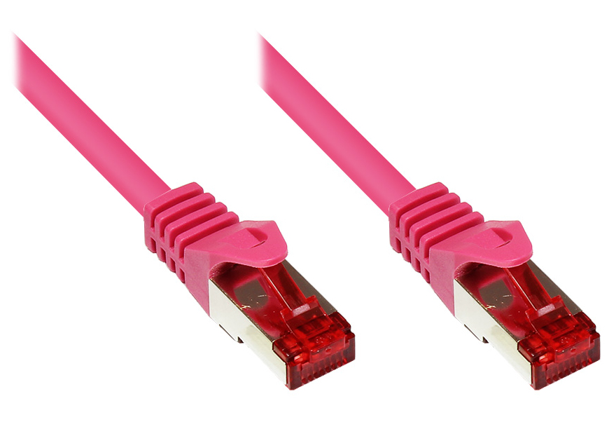 Alcasa 7m Cat6 S/FTP networking cable Magenta 10 m S/FTP (S-STP)