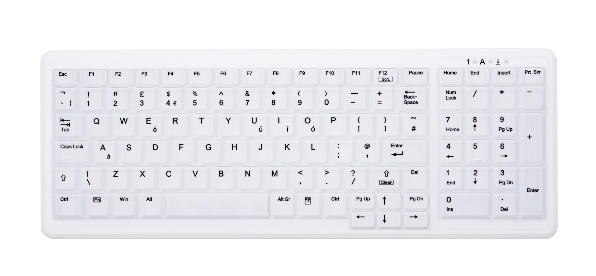 Photos - Keyboard Cherry AK-C7000  RF Wireless + USB QWERTY UK English White AK-C700 