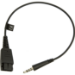 Jabra 8800-00-99 cable gender changer QD 3.5 mm Black