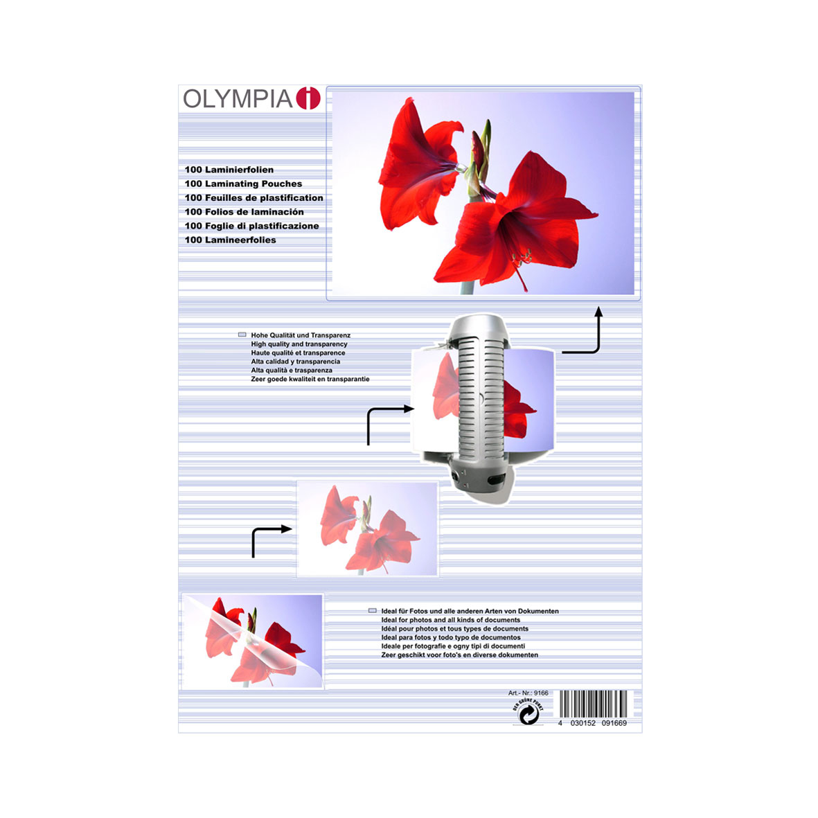 Image of Olympia 9181 laminator pouch 100 pc(s)