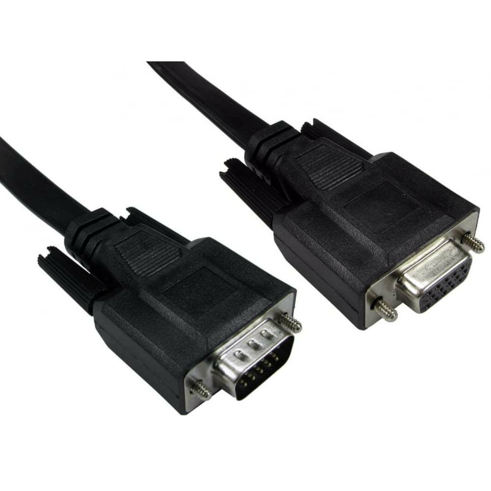 Cables Direct CDEXFLAT-MF02K VGA cable 2 m VGA (D-Sub) Black