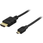 Deltaco HDMI-1013 HDMI cable 1 m HDMI Type D (Micro) HDMI Type A (Standard) Black