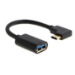 Microconnect USB3.1CAF05BH-ANG cable gender changer USB Type C USB-A Black