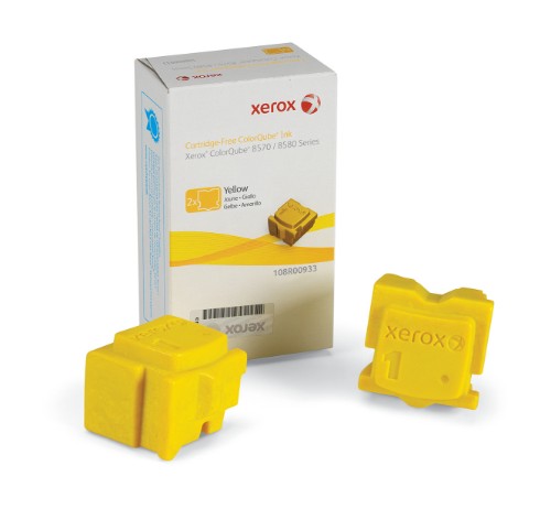 Xerox 108R00933 Dry ink in color-stix yellow, 2x4.4K pages Pack=2 for Xerox ColorQube 8570