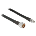 DeLOCK 2m, N/RP-SMA coaxial cable CFD400, LLC400 Black