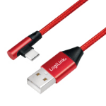 LogiLink CU0145 USB cable USB 2.0 0.3 m USB A USB C Red