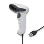 Qoltec 50865 barcode reader Handheld bar code reader 1D Laser Black, White