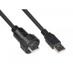 Alcasa IC04-U201 USB-kabel 1 m USB 2.0 USB A Zwart