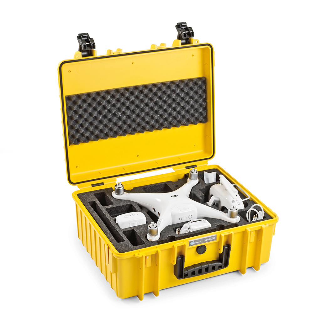 B&W 6000/Y/DJI4P camera drone case Hard case Yellow