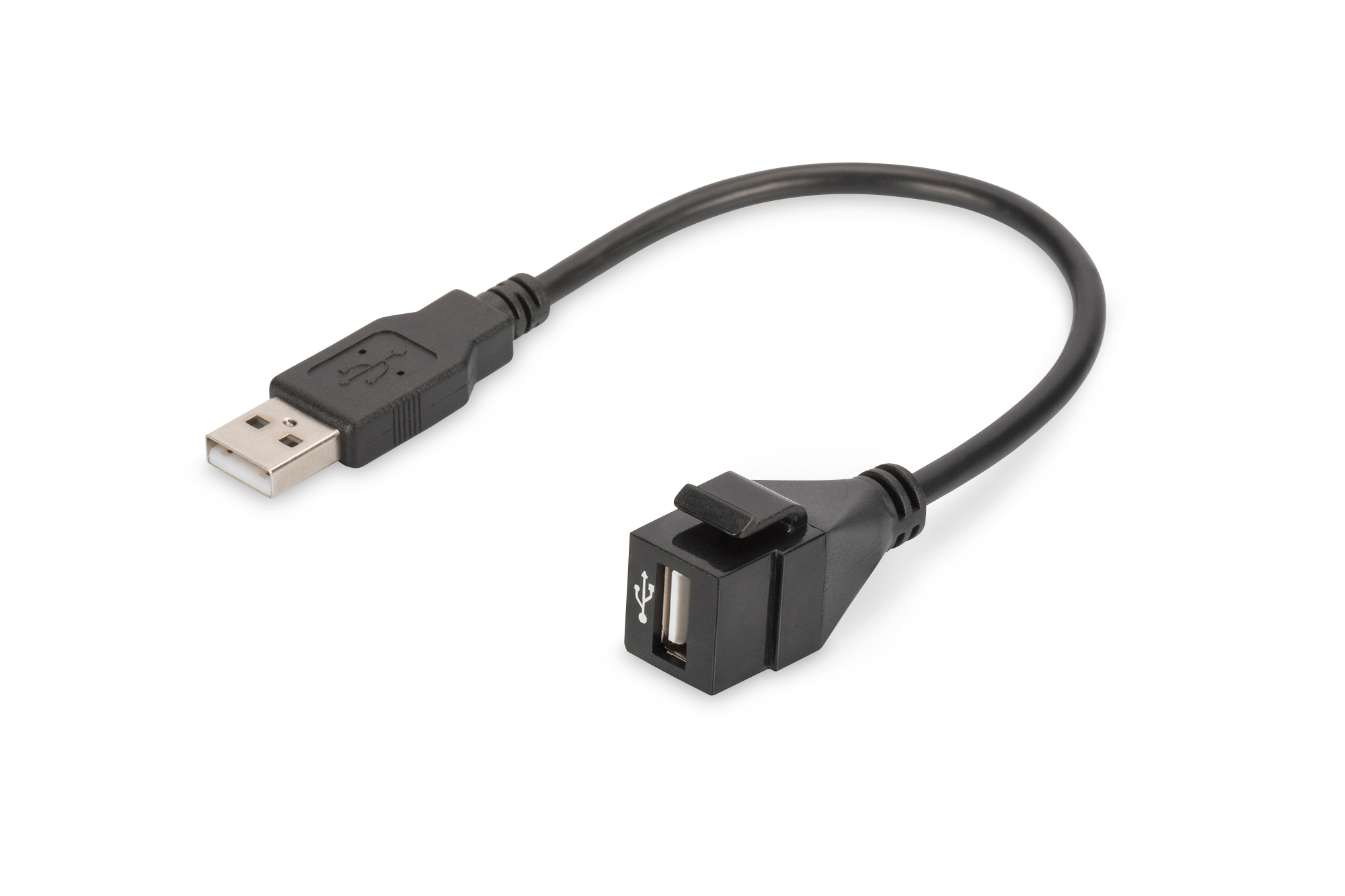 Image of Digitus USB 2.0 Keystone Module with 16 cm cable (Female/Male)
