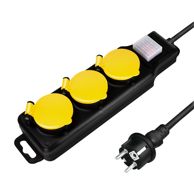 Image of LogiLink LPS253 power extension 1.5 m 3 AC outlet(s) Outdoor...