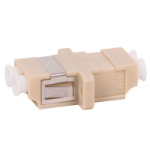 FDL LC DUPLEX MULTIMODE FIBRE OPTIC ADAPTER - BEIGE