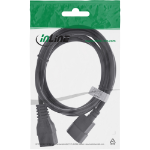 InLine power cable C19 / C20 3-pin IEC male / female black 2m
