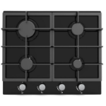 De Santii Esquire Splash 60cm 4 Burner Gas Hob - Black