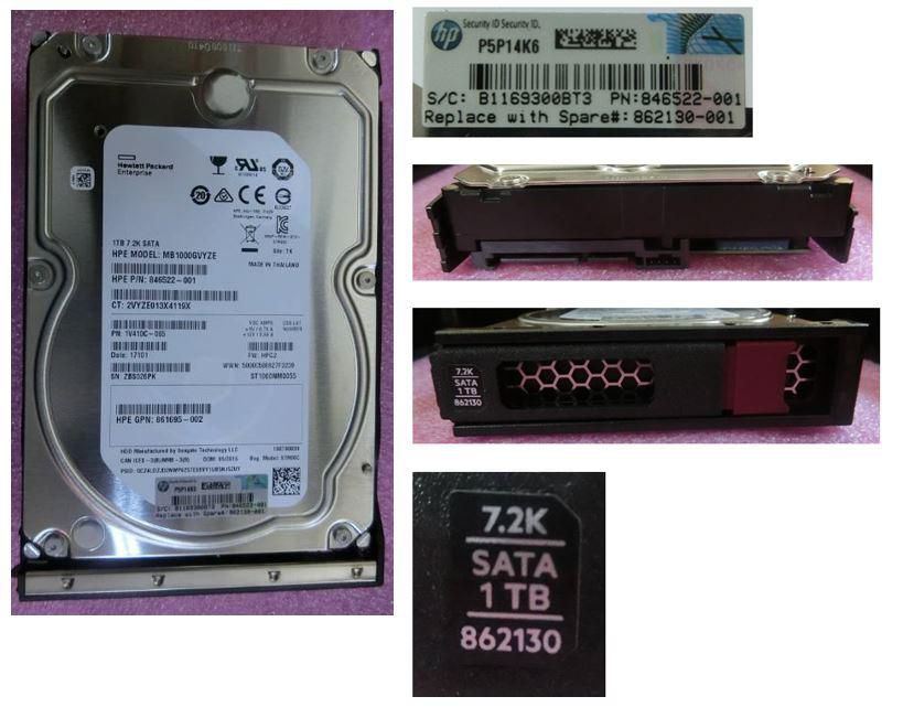 HPE DRV HDD 1TB 6G 7.2K LFF SATA MDL LP