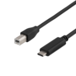 Deltaco USBC-1014 USB cable USB 2.0 1 m USB B Black