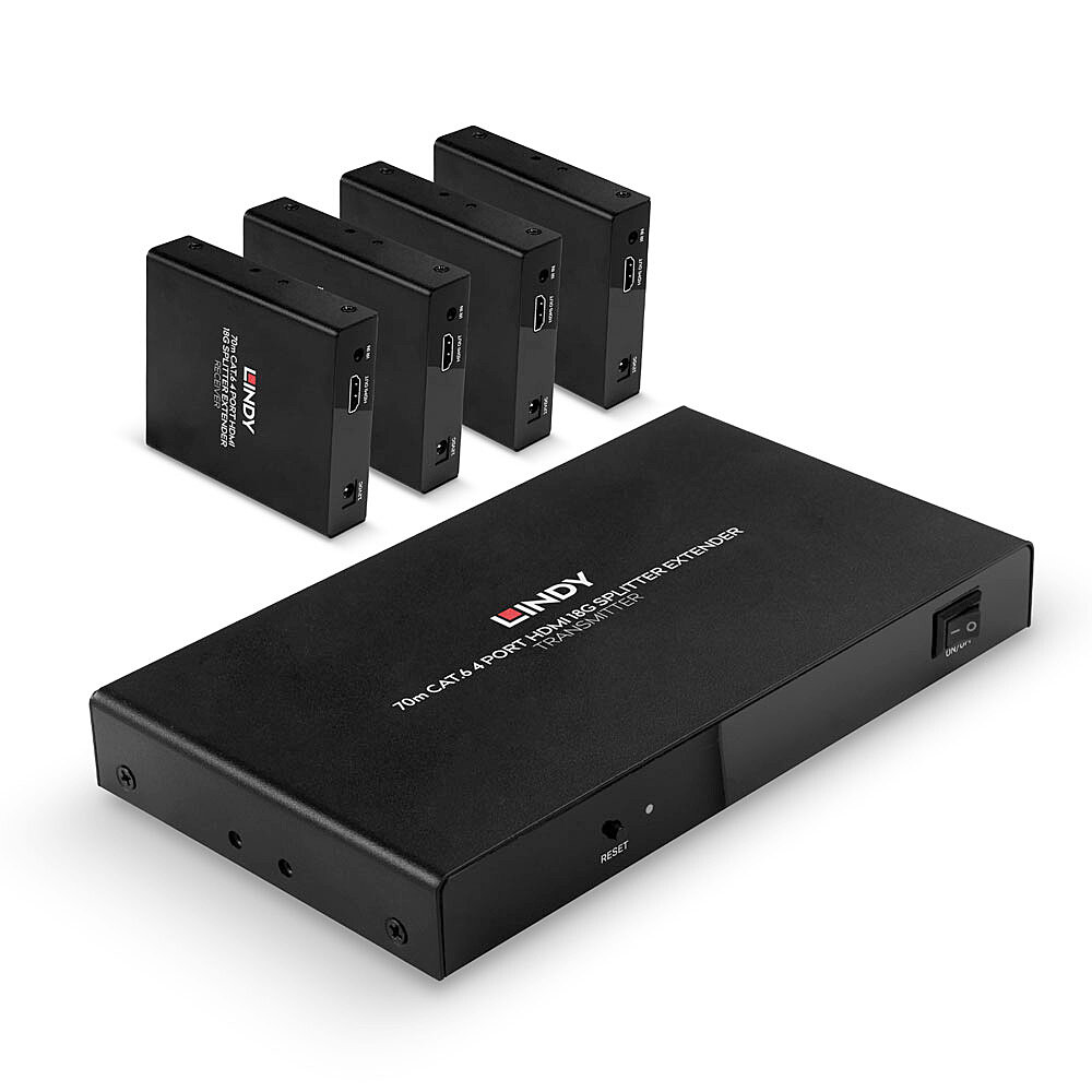 Image of Lindy 70m 4 Port Cat.6 HDMI 4K60 Splitter Extender