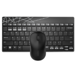 Rapoo 8000M keyboard Mouse included Universal RF Wireless + Bluetooth QWERTY English Black