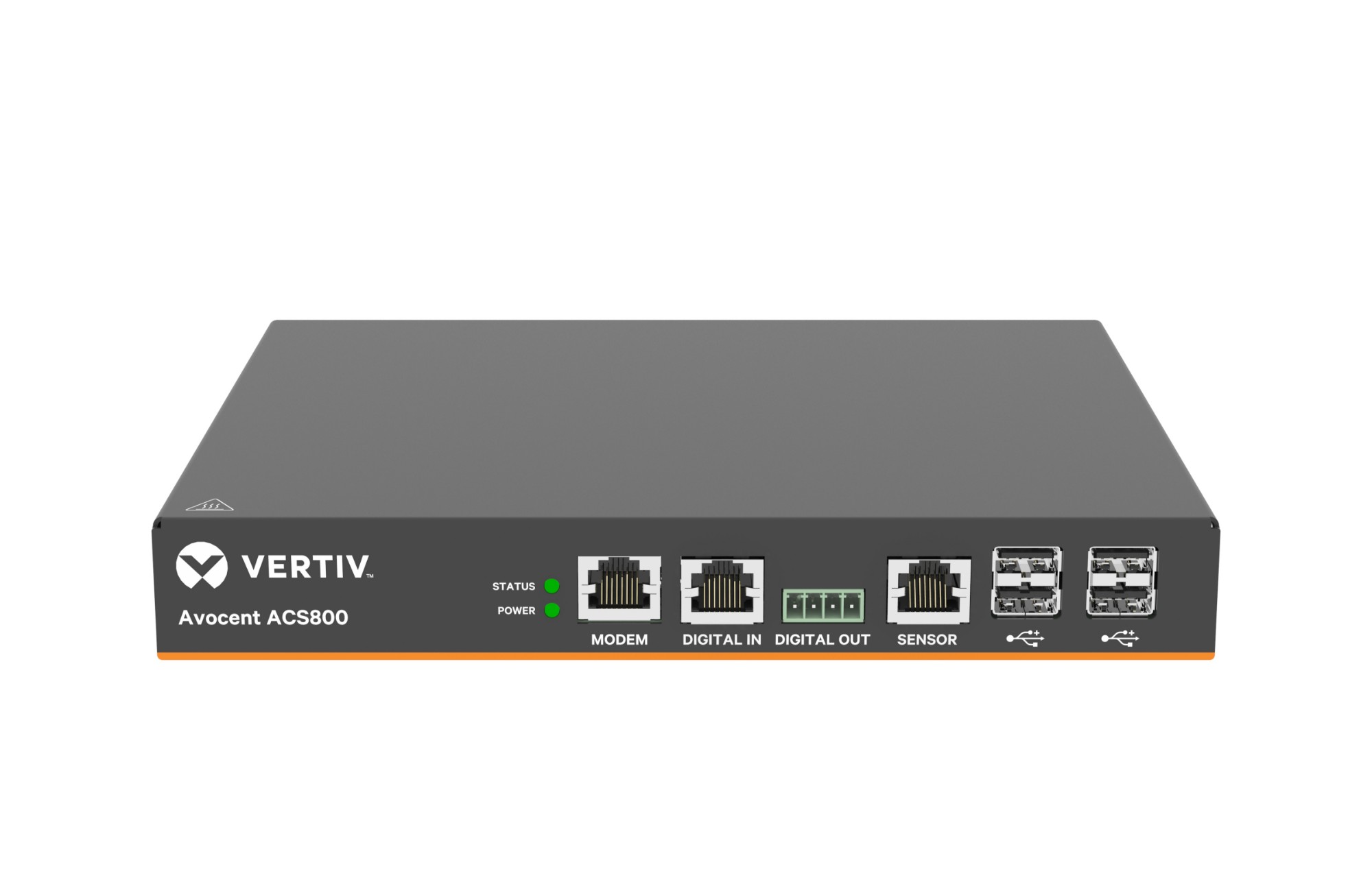Image of Vertiv Avocent 4-Port ACS800 Serial Console with analog modem. externa