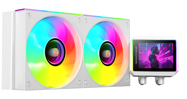 Mars Gaming White Ml-Visionii240w Processor All-In-One Liquid Cooler 12 Cm W