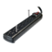 Weltron WSP-600PLF-10BK surge protector Black 6 AC outlet(s) 125 V 118.1" (3 m)
