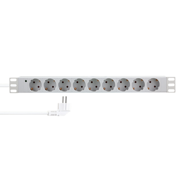 Image of LogiLink PDU9C05 surge protector Light grey 9 AC outlet(s) 230 V 2 m