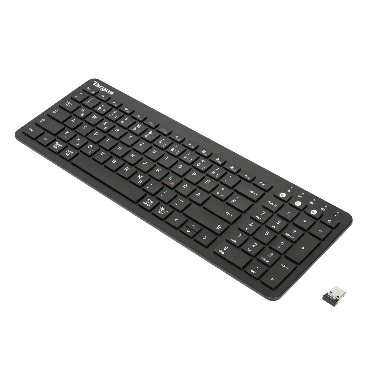 Targus AKB863DE keyboard Bluetooth QWERTZ German Black