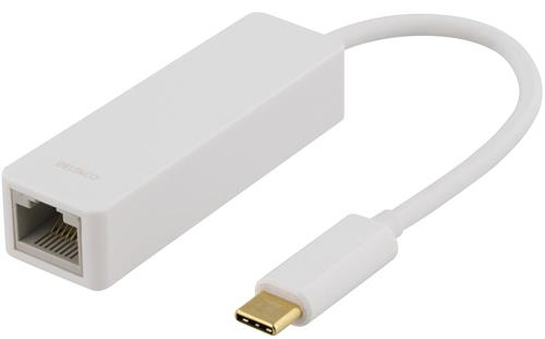 USBC-GIGA1 DELTACO USBC-GIGA1 - Wired - USB Type-C - Ethernet - White