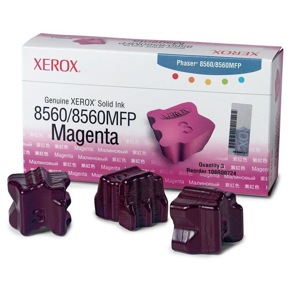Image of Xerox 108R00724 Dry ink in color-stix magenta, 3x3.4K pages Pack=3...