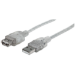 Manhattan 340502 USB cable 177.2" (4.5 m) USB 2.0 USB A Transparent