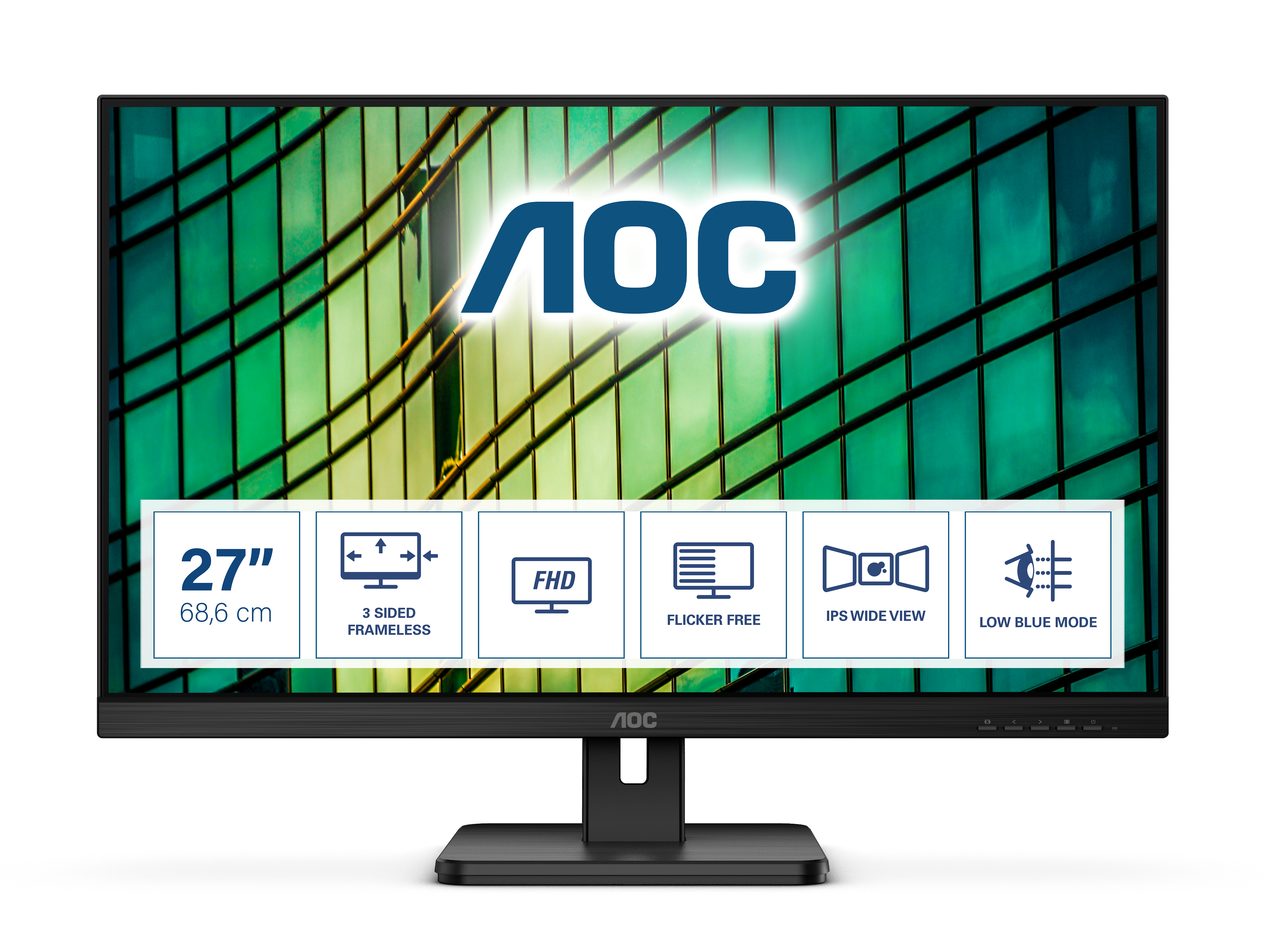 Image of AOC E2 27E2QAE computer monitor 68.6 cm (27") 1920 x 1080 pixels...