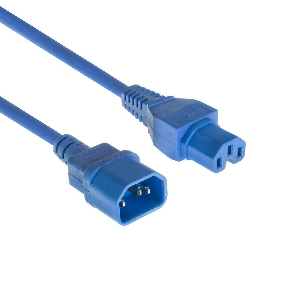 Image of Microconnect PE1415B18 power cable Blue 1.8 m C14 coupler C15 coupler