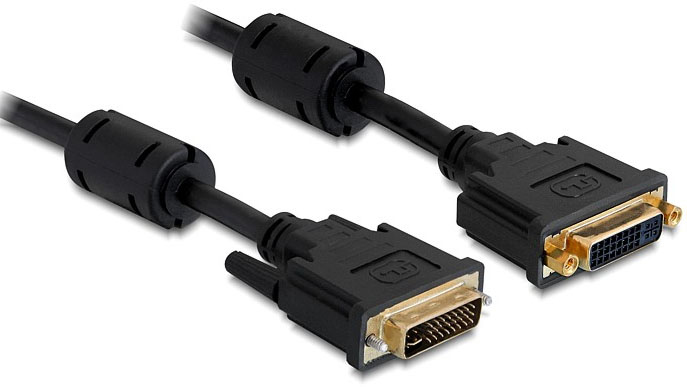 Image of DeLOCK 1m DVI-I DVI cable Black