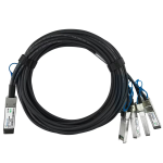 BlueOptics Q9S72A-BL InfiniBand en Glasvezelkabel 1 m QSFP28 4xSFP28 Zwart